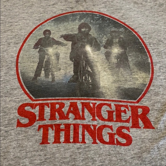 Stranger Things Burnout Ringer Tee LARGE - Picture 3 of 8